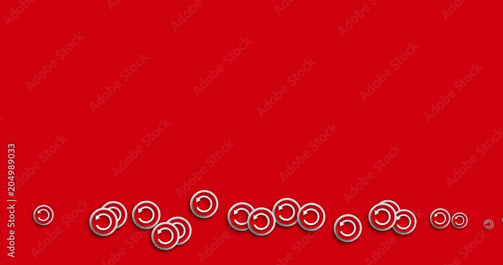 Poster animation modern abstract repeat icons motion background.
