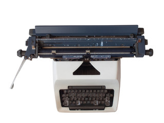 (Top view) Old vintage typewriter.
