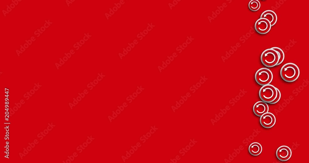 Poster animation modern abstract repeat icons motion background.