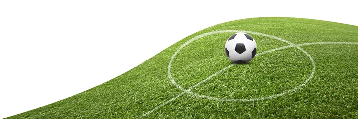 Photo sur Plexiglas Foot Ballon sur le terrain de football