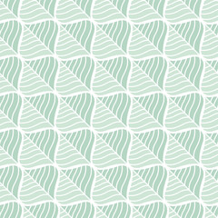 Vektor-geometrische Blätter nahtloses Muster. Abstrakter Stil-Hintergrund. Art-Deco-geometrische Textur.