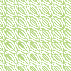 Geometric leaves vector seamless pattern. Abstract vector texture. Leaf background.