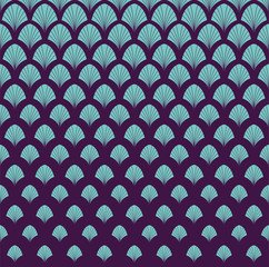 Abstract Decorative Tile. Geometric Ginkgo Pattern. Floral background.