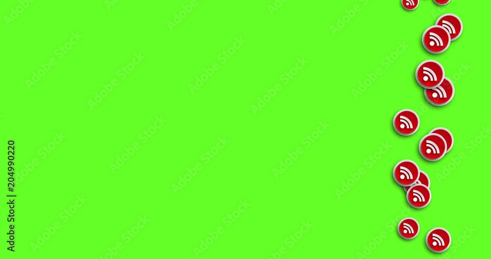 Poster animation modern abstract rss icons motion background.
