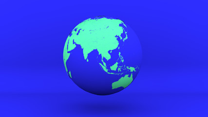 globe earth america blue green