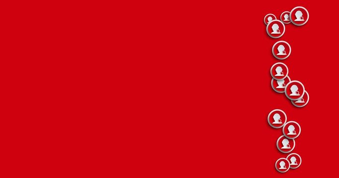 animation modern abstract search friends icons motion background.