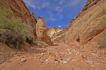 Jumbled Rocks in Desert Streambed