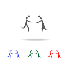 find a loved one icon. Elements of Valentine's Day in multi colored icons. Premium quality graphic design icon. Simple icon for websites, web design, mobile app