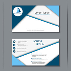 Modern business visiting card vector design template