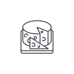 Cheese linear icon concept. Cheese line vector sign, symbol, illustration.