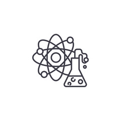 Chemistry linear icon concept. Chemistry line vector sign, symbol, illustration.