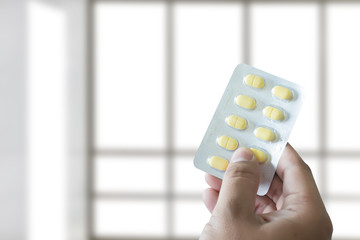 health care  holding at drugstore Pack birth control pills pharmacy drugstore