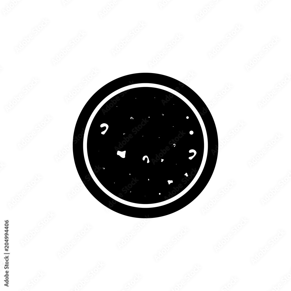 Poster microscope sample icon. element of science for mobile concept and web apps. detailed microscope samp