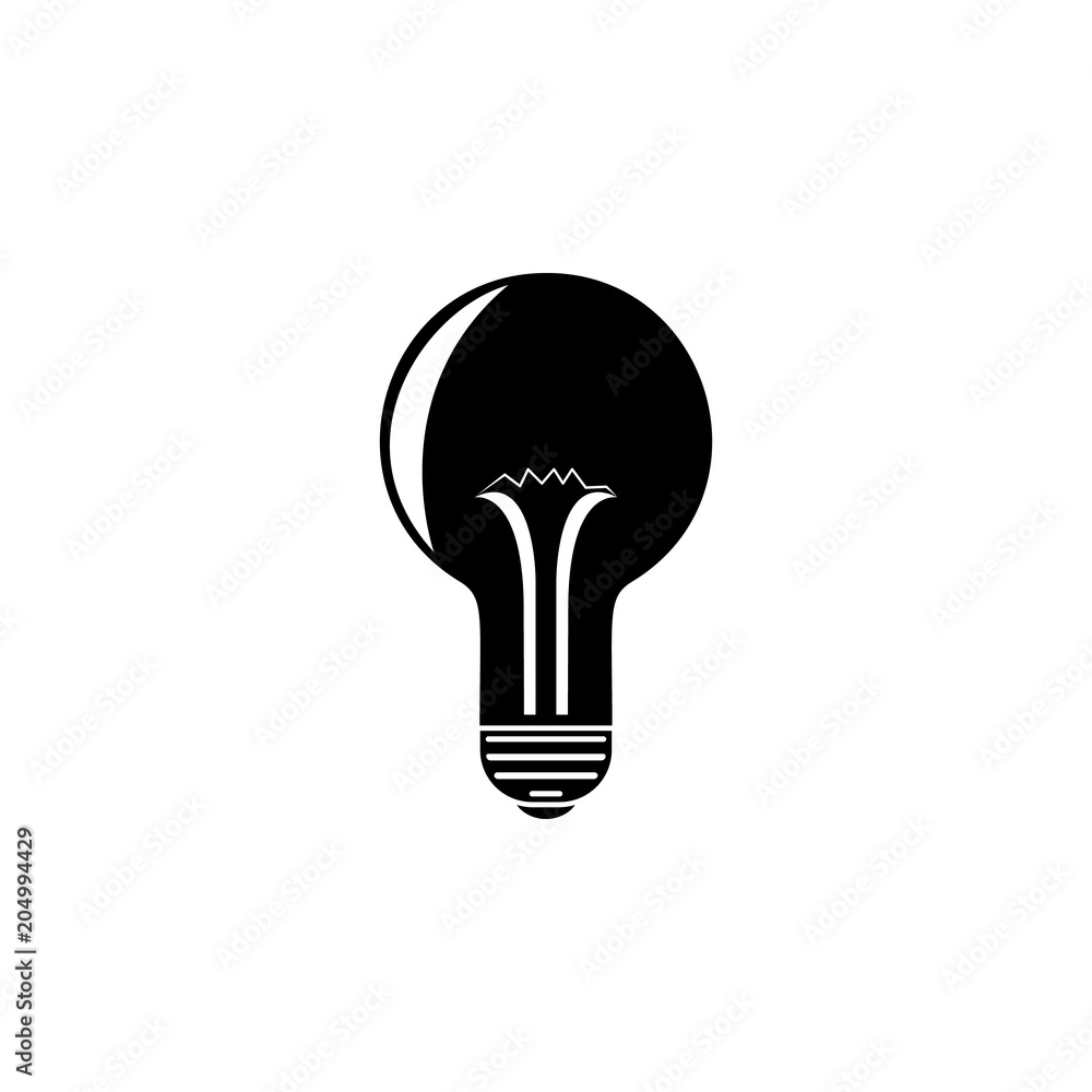 Poster bulb icon. element of science for mobile concept and web apps. detailed bulb icon can be used for we