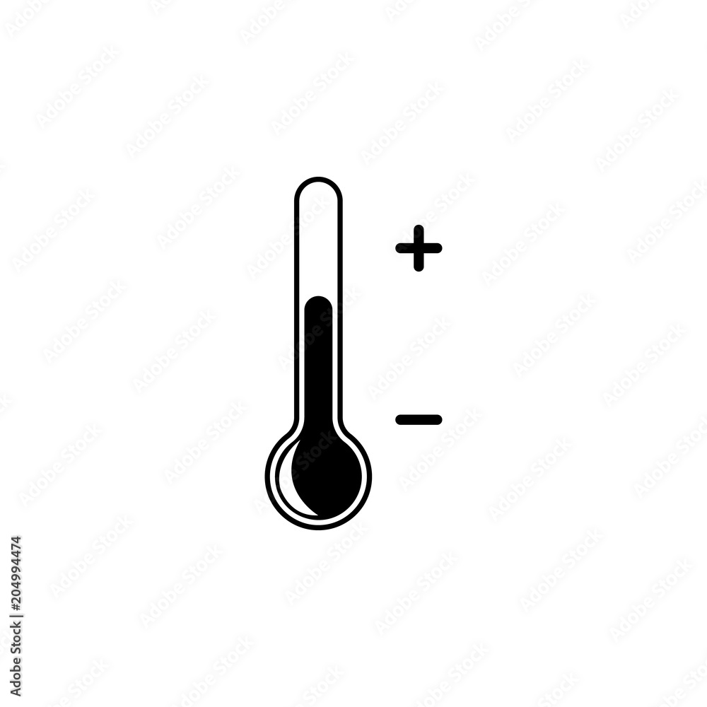 Poster thermometer icon. element of science for mobile concept and web apps. detailed thermometer icon can 