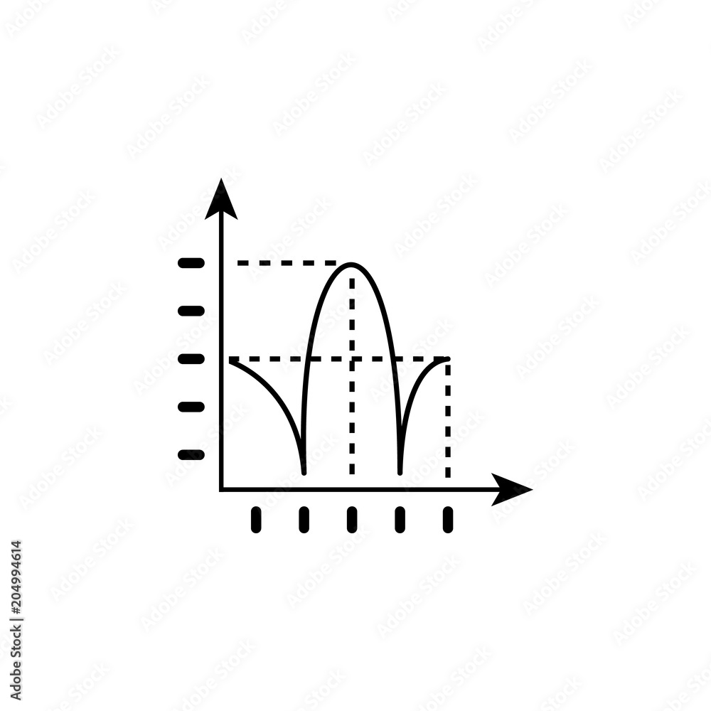 Poster physics diagram icon. element of science for mobile concept and web apps. detailed physics diagram i