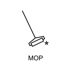floor mop icon. Element of web icon for mobile concept and web apps. Detailed floor mop icon can be used for web and mobile. Premium icon