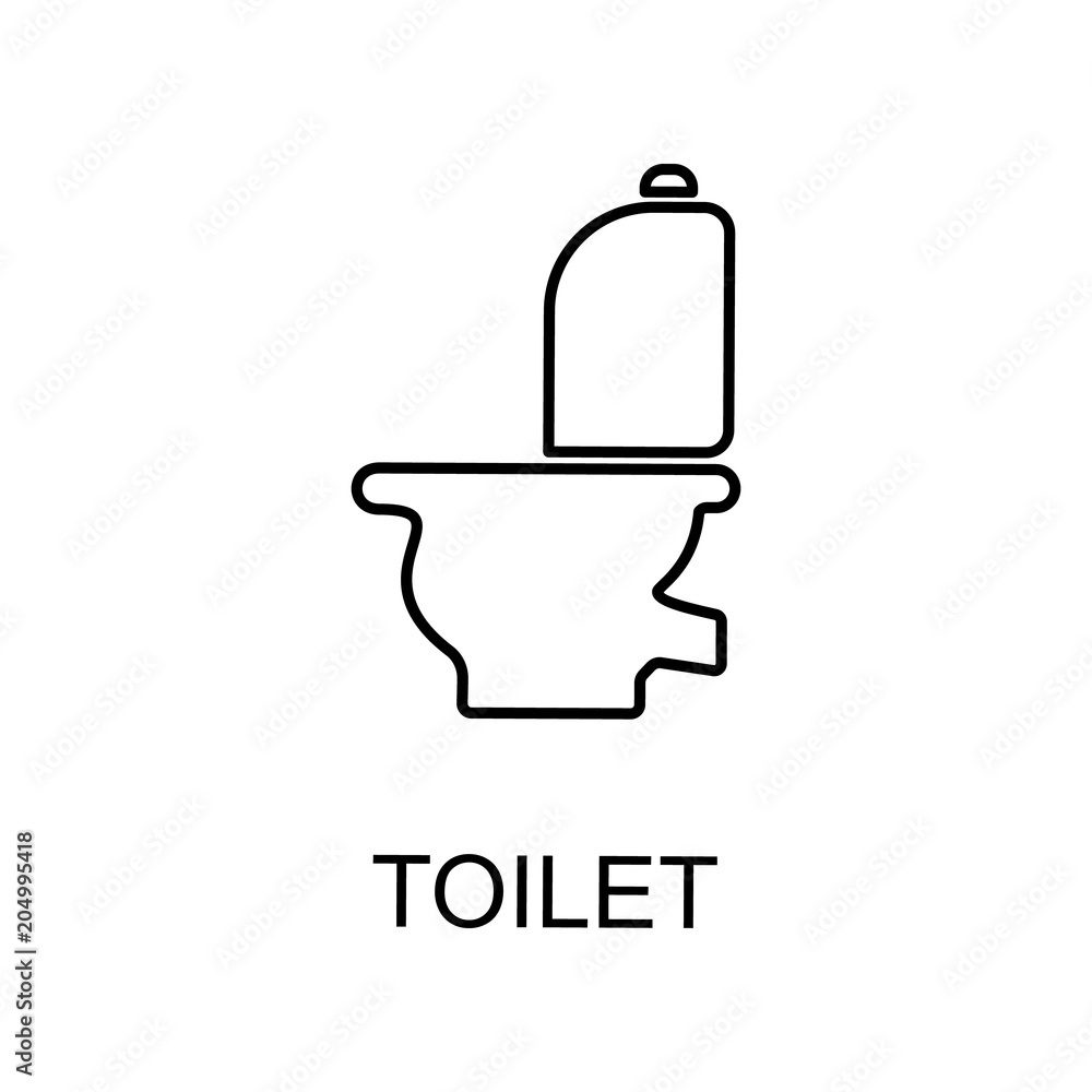 Aufkleber toilet icon. element of web icon for mobile concept and web apps. detailed toilet icon can be used f