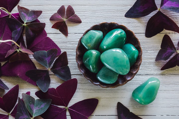Green Aventurine with False Shamrock