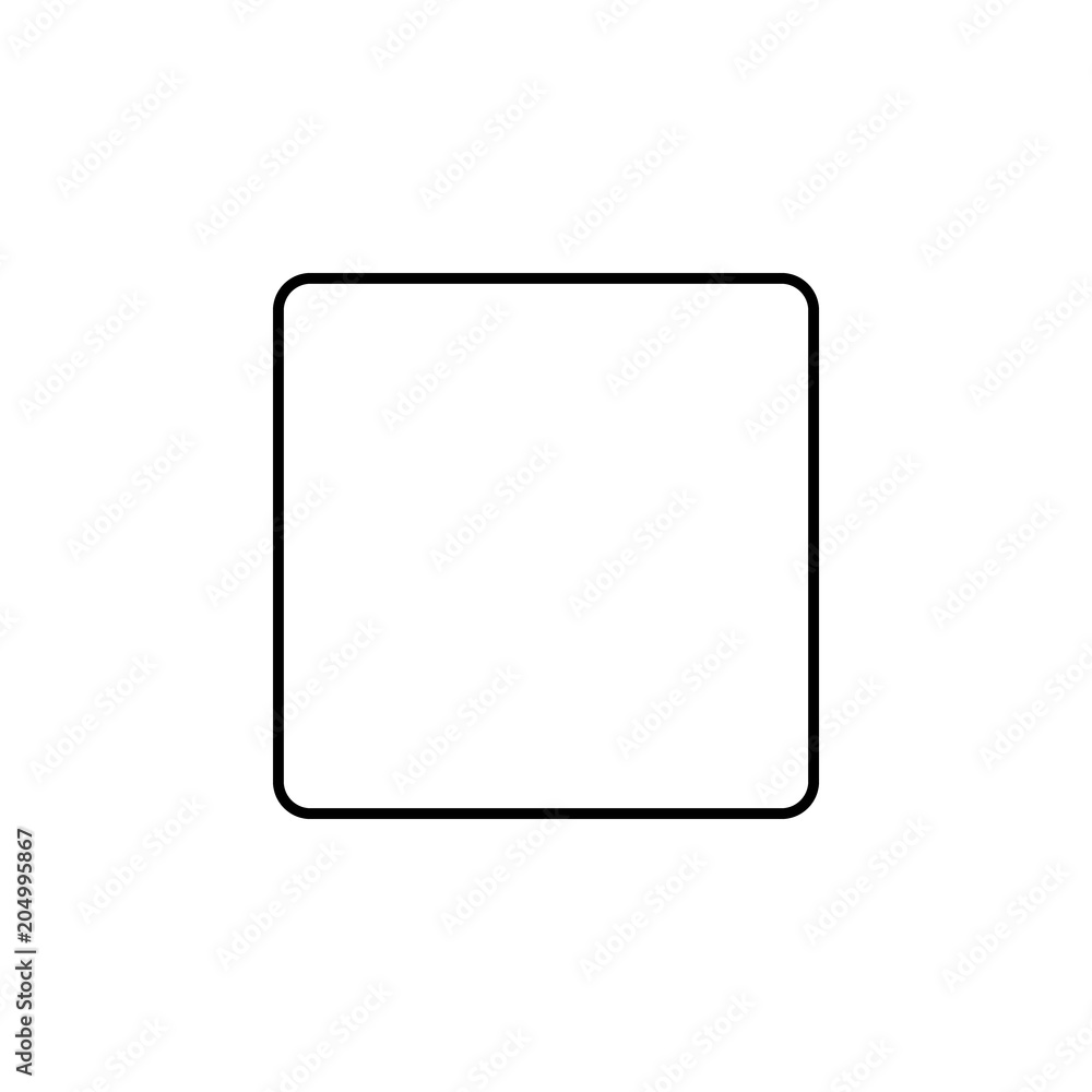 Poster square icon. element of geometric figure for mobile concept and web apps. thin line square icon can 