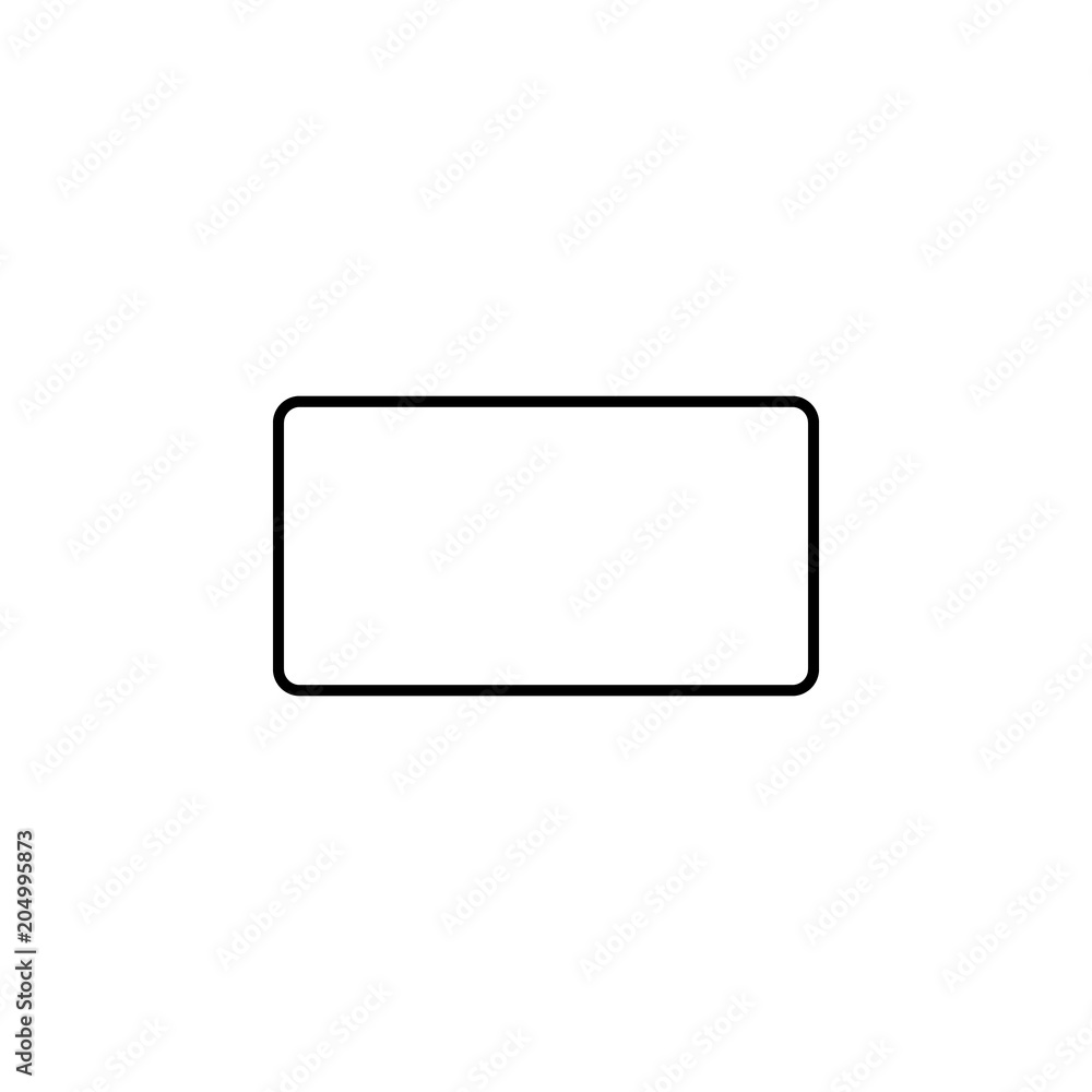 Poster rectangle icon. Element of geometric figure for mobile concept and web apps. Thin line rectangle icon can be used for web and mobile