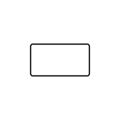 rectangle icon. Element of geometric figure for mobile concept and web apps. Thin line rectangle icon can be used for web and mobile