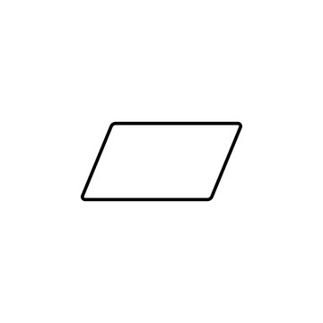 Parallelogram icon. Element of geometric figure for mobile concept and web apps. Thin line Parallelogram icon can be used for web and mobile