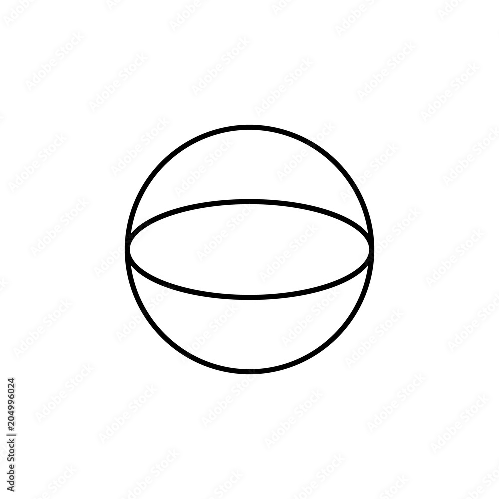 Poster 3d circle icon. element of geometric figure for mobile concept and web apps. thin line 3d circle ico