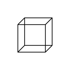 3d cube icon. Element of geometric figure for mobile concept and web apps. Thin line 3d cube icon can be used for web and mobile