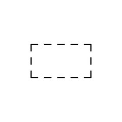 Fototapeta na wymiar rectangle dashes icon. Element of geometric figure for mobile concept and web apps. Thin line rectangle dashes icon can be used for web and mobile