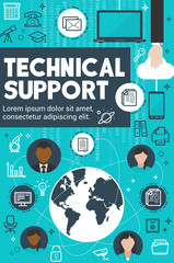 Technical support and customer service banner
