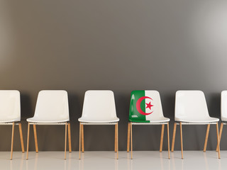 Chair with flag of algeria