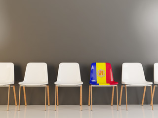 Chair with flag of andorra