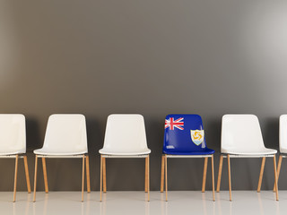 Chair with flag of anguilla