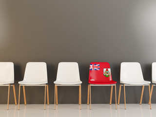 Chair with flag of bermuda