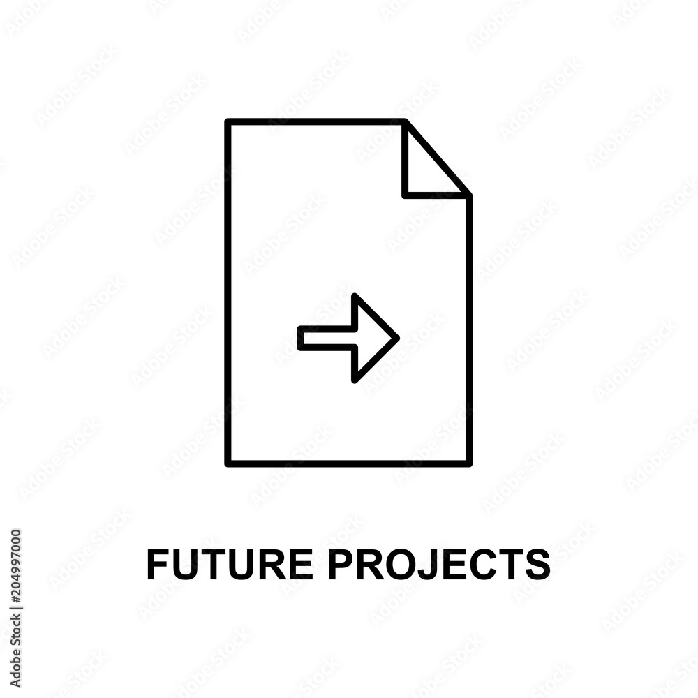 Poster arrow in paper icon. element of simple web icon with name for mobile concept and web apps. thin line