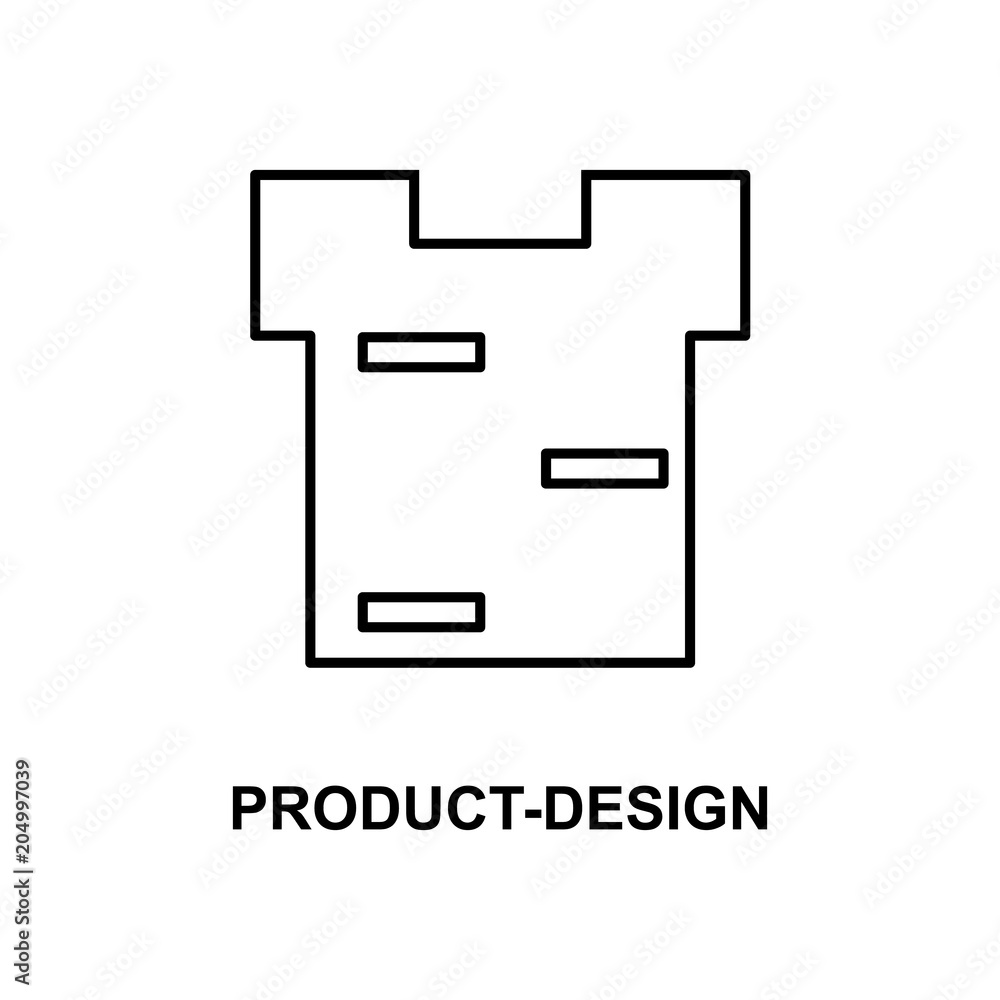 Poster product design icon. Element of simple web icon with name for mobile concept and web apps. Thin line product design icon can be used for web and mobile