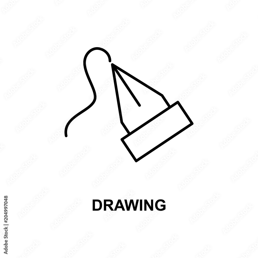 Poster drawing icon. element of simple web icon with name for mobile concept and web apps. thin line drawin