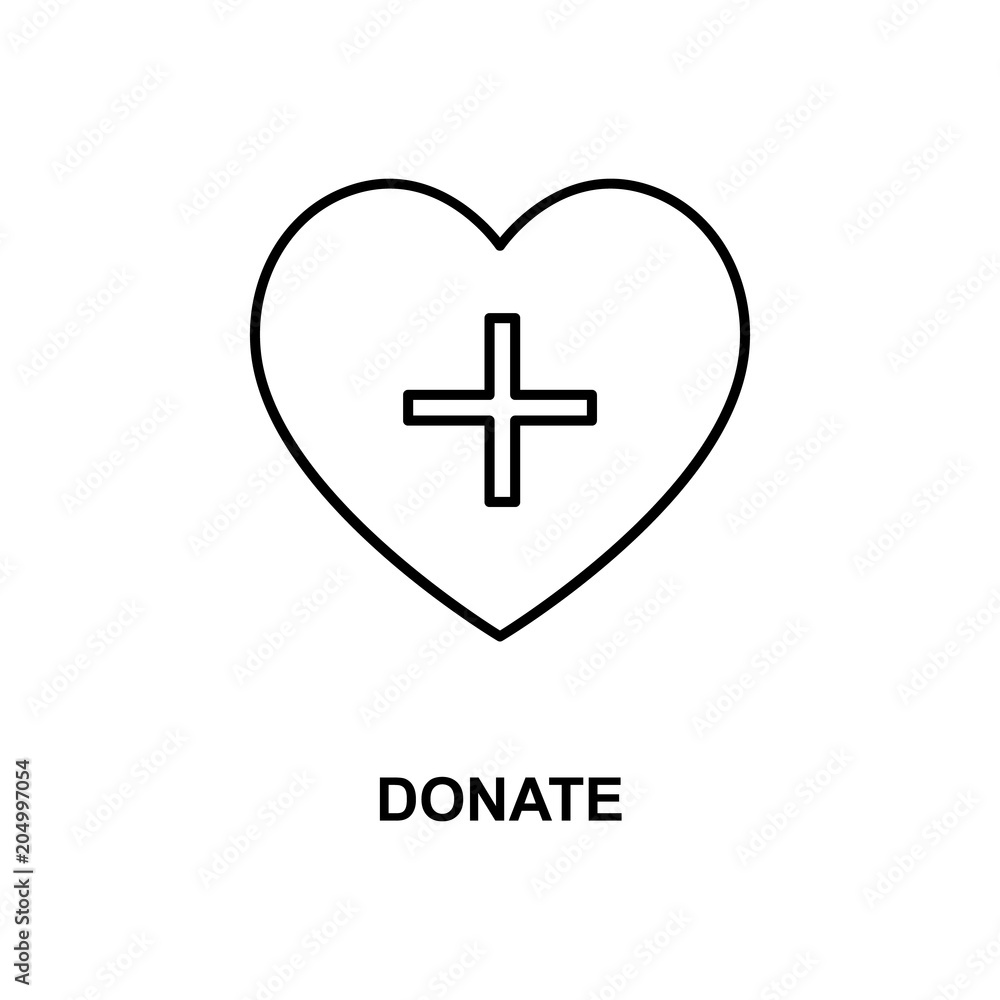 Poster donate icon. element of simple web icon with name for mobile concept and web apps. thin line donate 