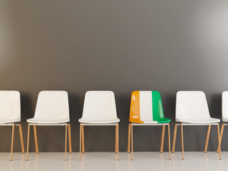Chair with flag of cote d'Ivoire