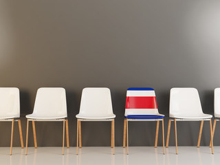 Chair with flag of costa rica