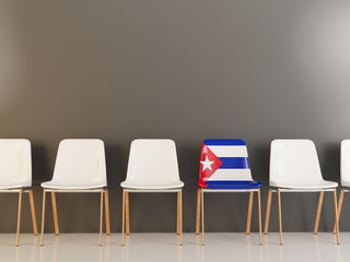 Chair with flag of cuba