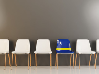 Chair with flag of curacao