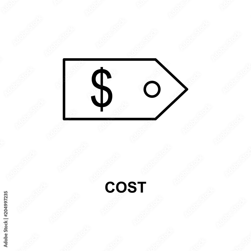 Poster cost sign icon. Element of simple web icon with name for mobile concept and web apps. Thin line cost sign icon can be used for web and mobile