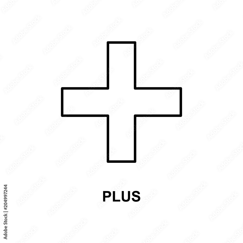 Poster plus sign icon. element of simple web icon with name for mobile concept and web apps. thin line plus
