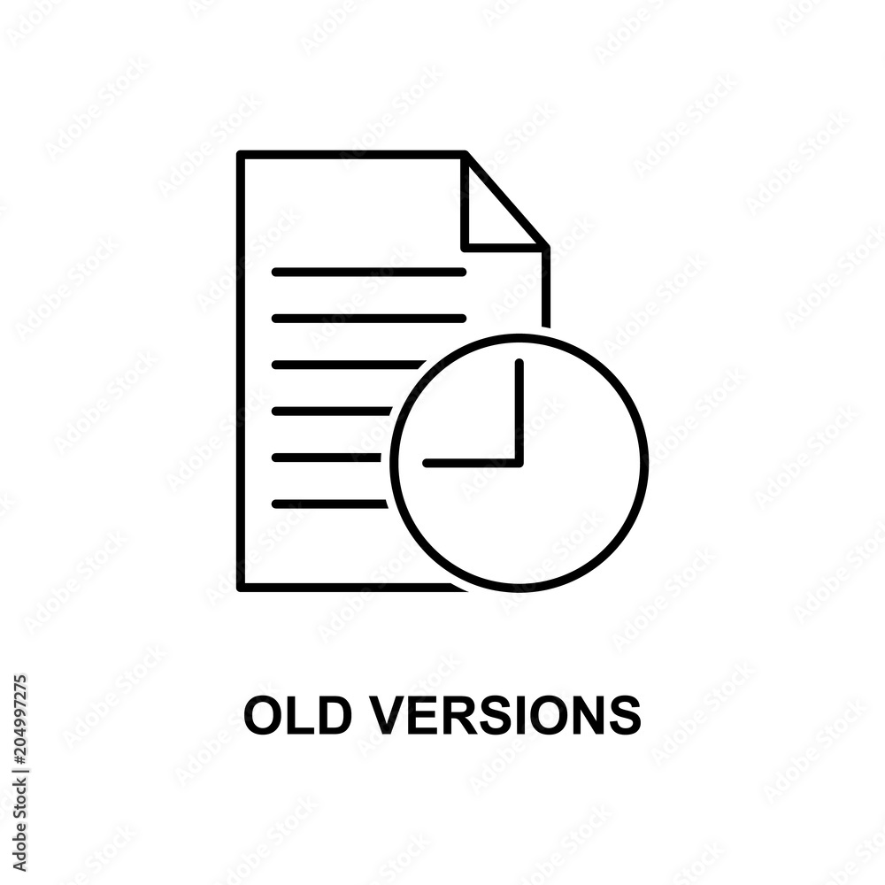 Poster old versions icon. element of simple web icon with name for mobile concept and web apps. thin line o