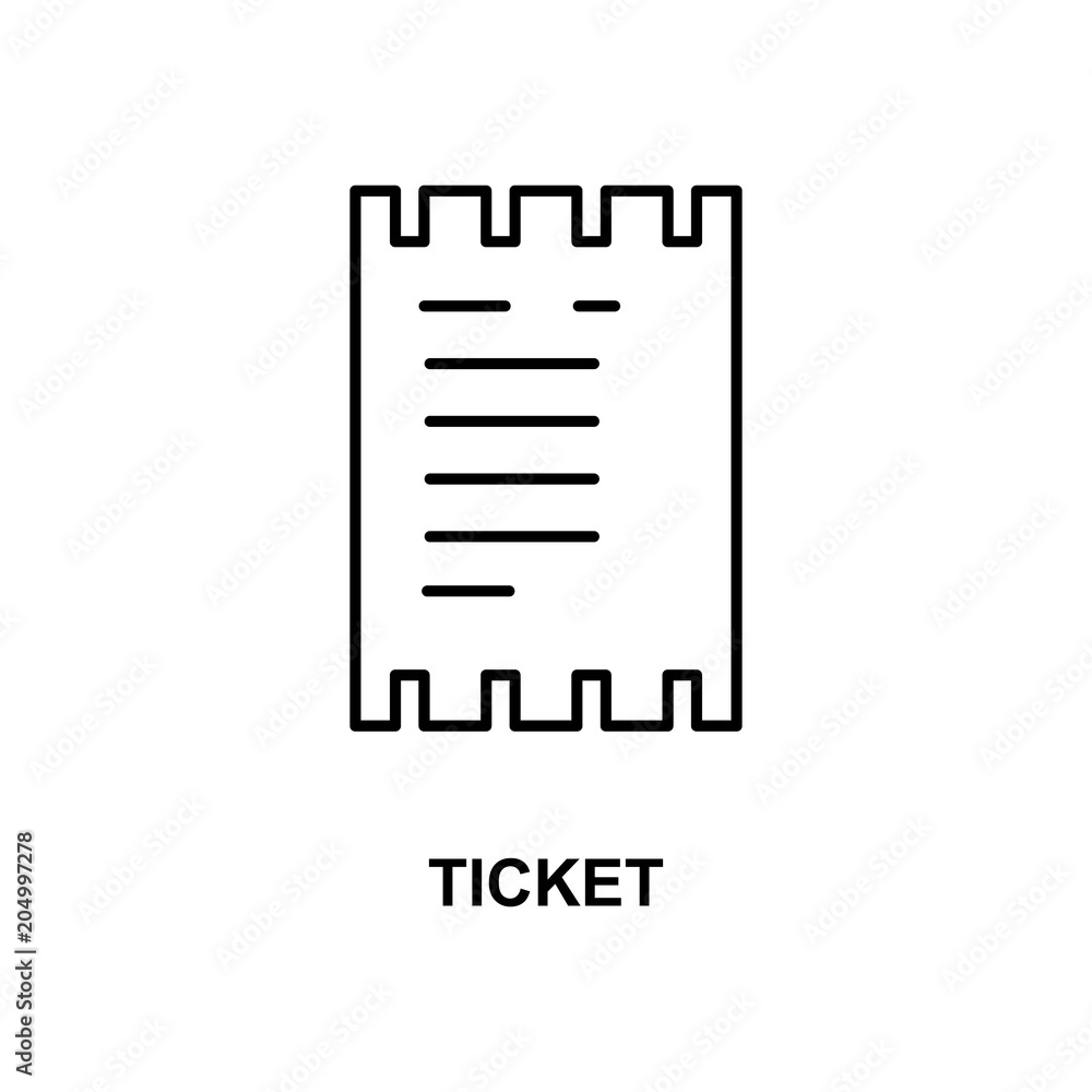 Poster ticket icon. element of simple web icon with name for mobile concept and web apps. thin line ticket 