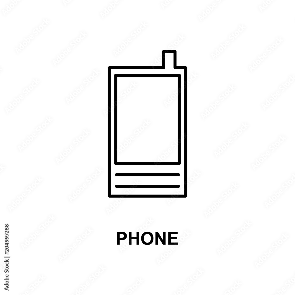 Poster phone icon. element of simple web icon with name for mobile concept and web apps. thin line phone ic