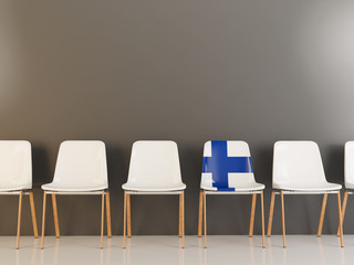 Chair with flag of finland