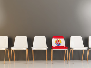 Chair with flag of french polynesia